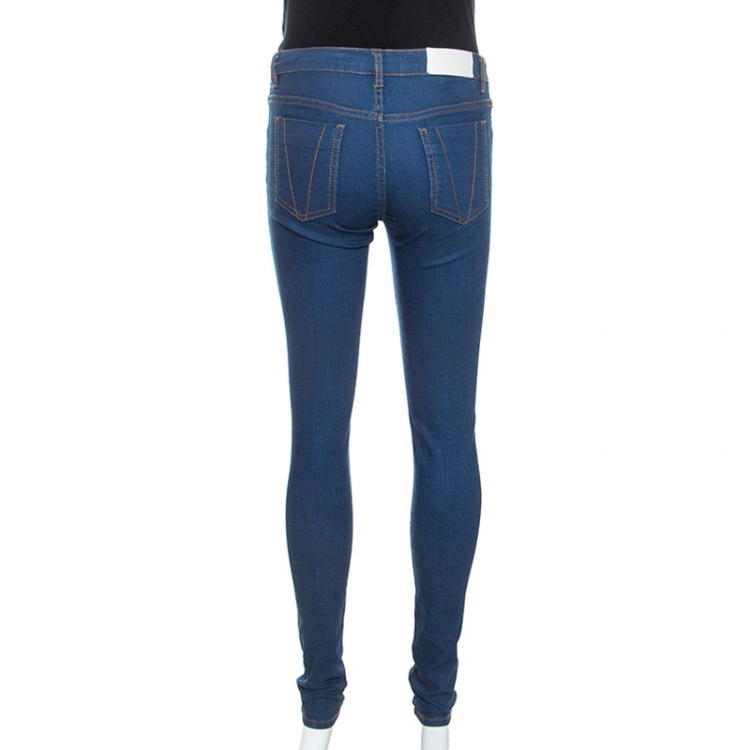 Pre Owned Victoria Beckham Blue Denim Slim Fit Jeans S