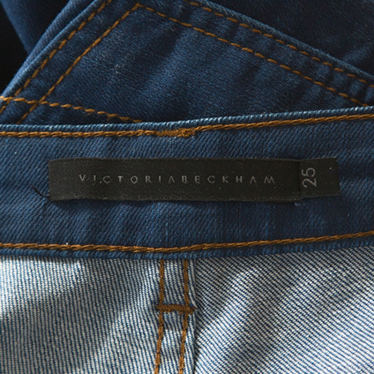 Pre Owned Victoria Beckham Blue Denim Slim Fit Jeans S
