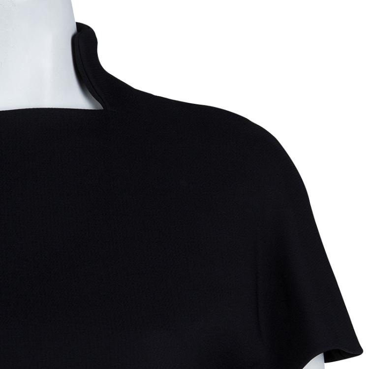 Pre Owned Victoria Beckham Black Abstract Hem Shift Dress S