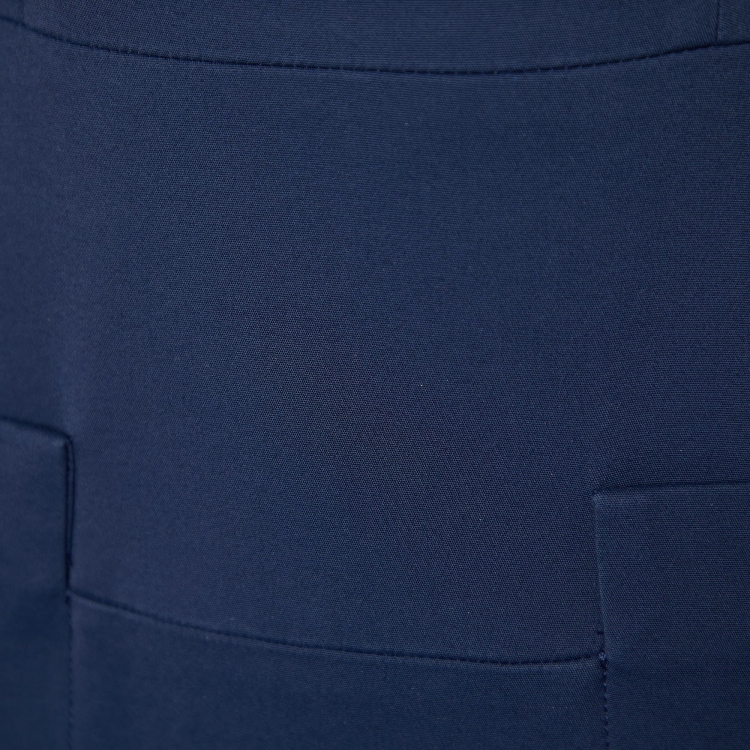 مملوكة مسبقًا Victoria Beckham Navy Blue Stretch Crepe V Neck Pencil Dress M