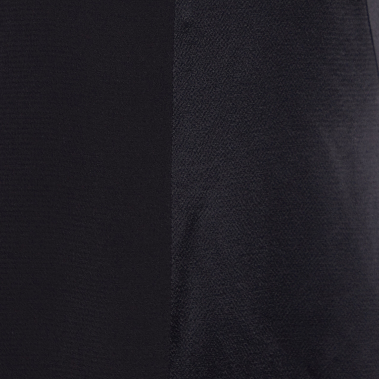 Pre Owned Victoria Beckham Black Crepe Plunge V-Neck Midi Dress M