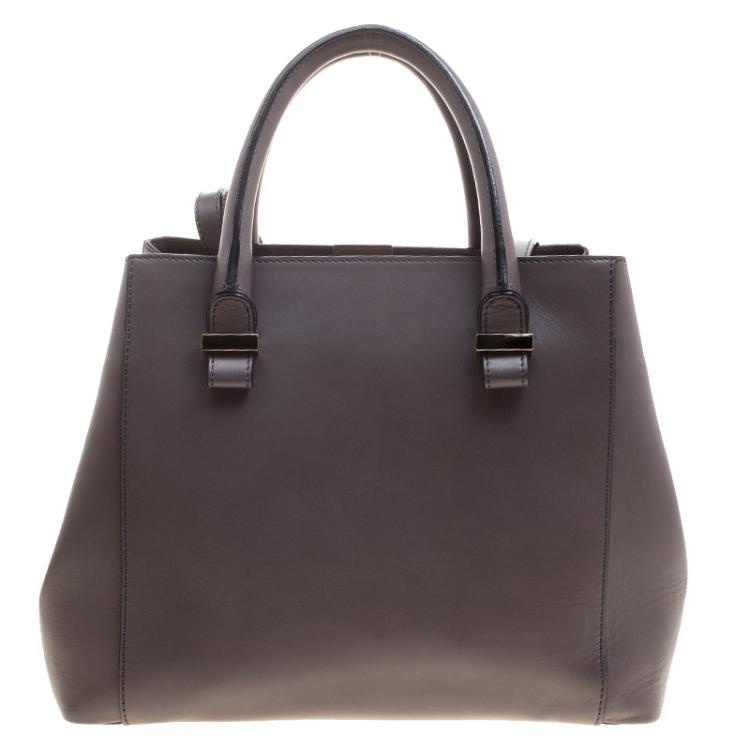 مملوكة مسبقًا Victoria Beckham Dark Grey Leather Quincy Tote