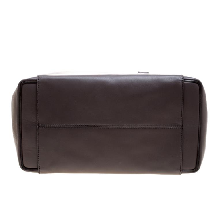 مملوكة مسبقًا Victoria Beckham Dark Grey Leather Quincy Tote