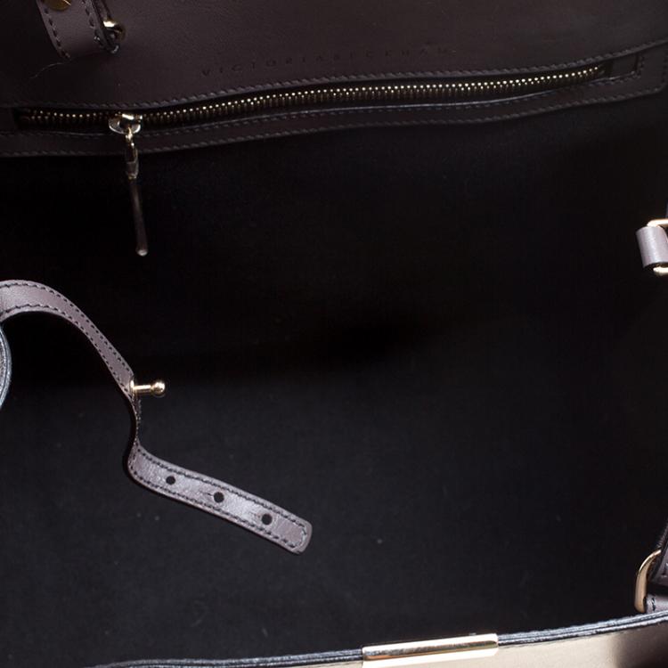 مملوكة مسبقًا Victoria Beckham Dark Grey Leather Quincy Tote