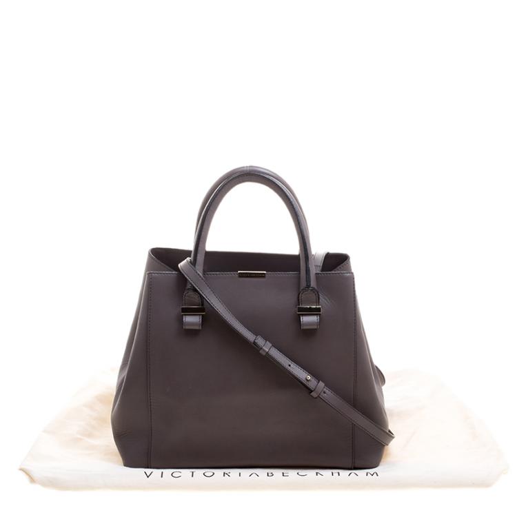 مملوكة مسبقًا Victoria Beckham Dark Grey Leather Quincy Tote