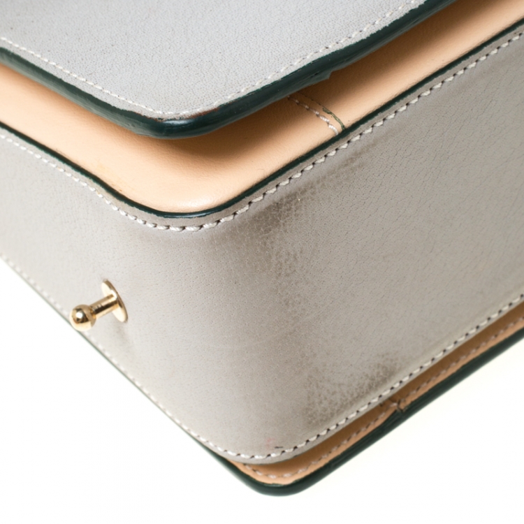 Pre Owned Victoria Beckham Grey Leather Shoulder Bag