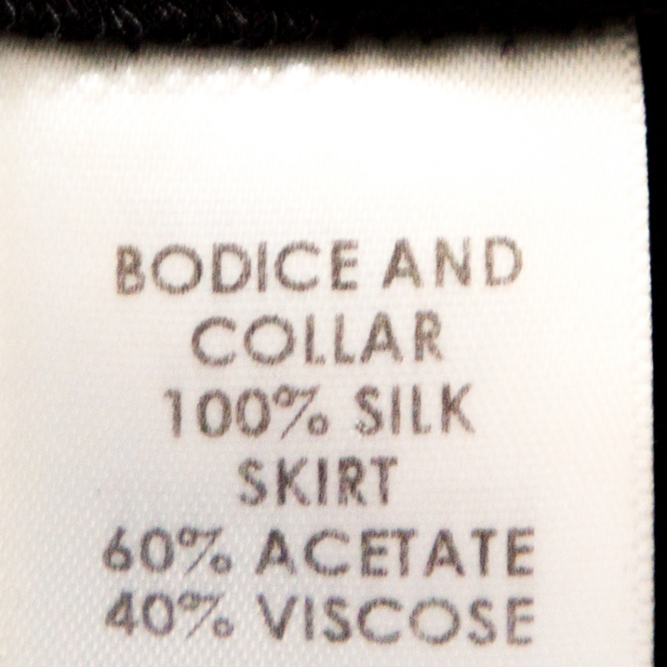 Pre Owned Victoria Victoria Beckham Bicolor Silk Pleated Detail Dress S