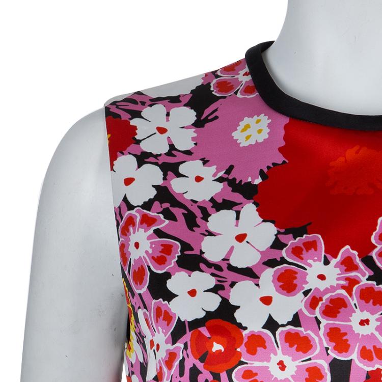 Pre Owned Victoria Victoria Beckham Floral Printed Sleeveless Dress M