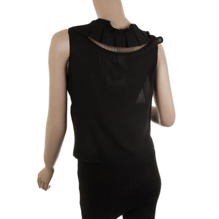 Pre Owned Viktor and Rolf Black Sleeveless Blouse S