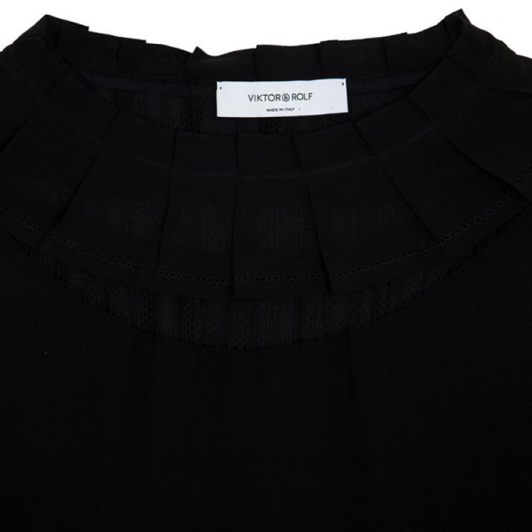 Pre Owned Viktor and Rolf Black Sleeveless Blouse S
