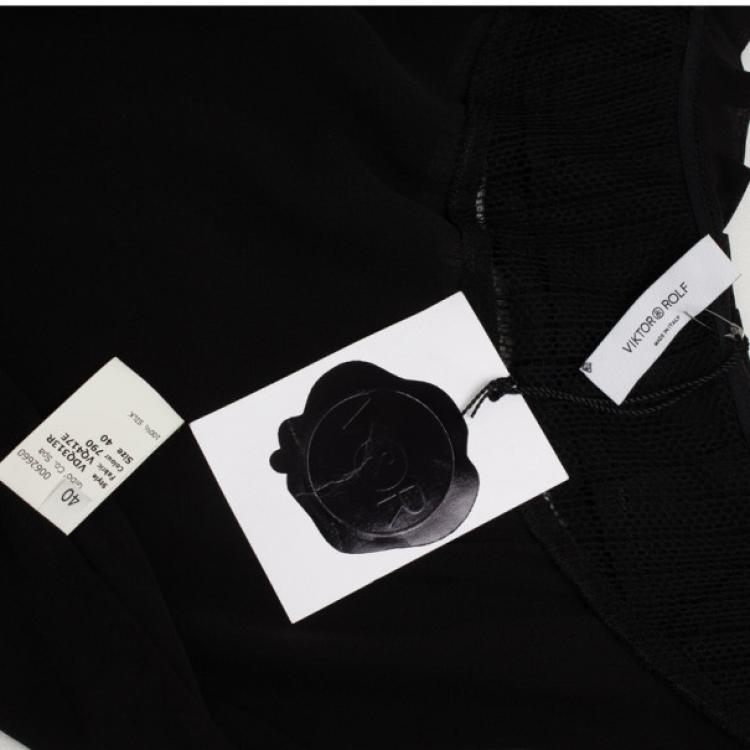 Pre Owned Viktor and Rolf Black Sleeveless Blouse S