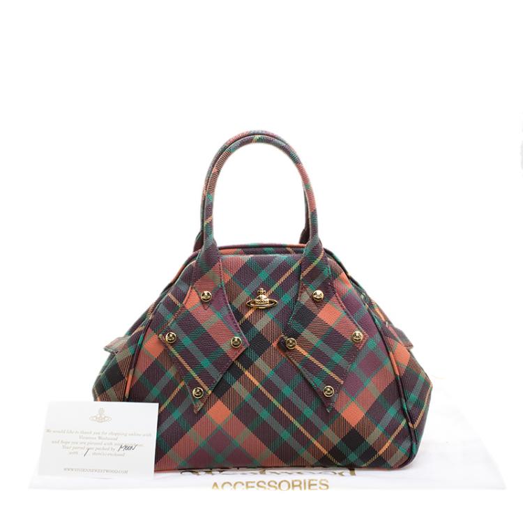 Pre Owned Vivienne Westwood Multicolor Coated Canvas Derby Satchel