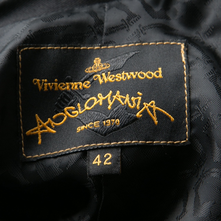 Pre Owned Vivienne Westwood Anglomania Black Stretch Cotton Cropped Jacket M