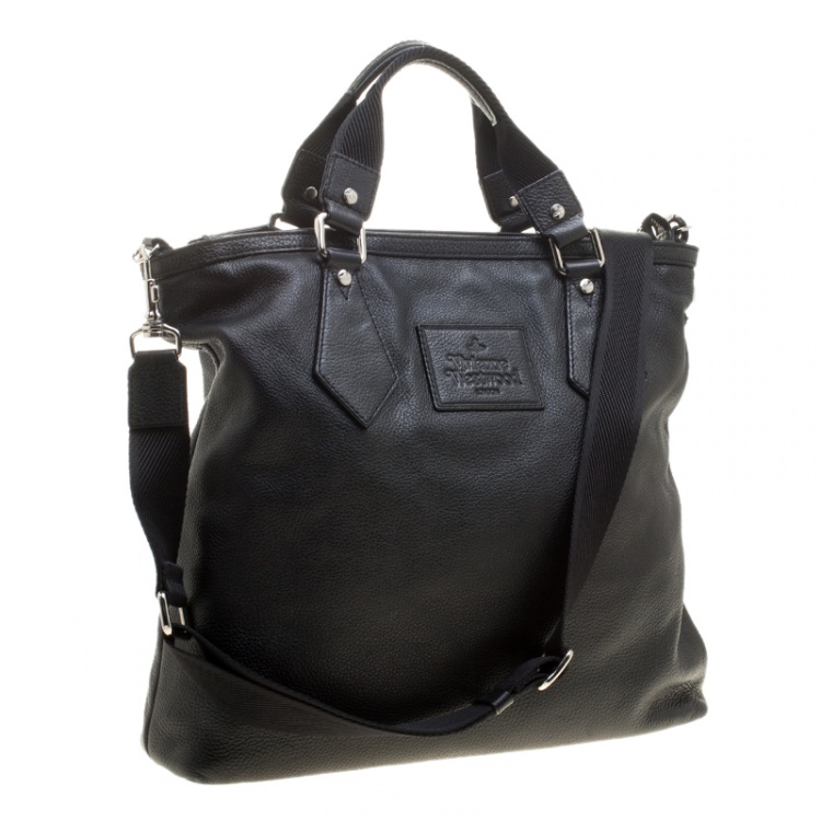 Pre Owned Vivienne Westwood Black Leather Tote