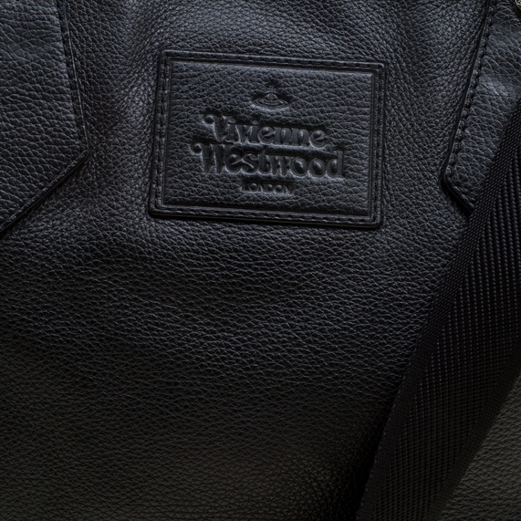 Pre Owned Vivienne Westwood Black Leather Tote