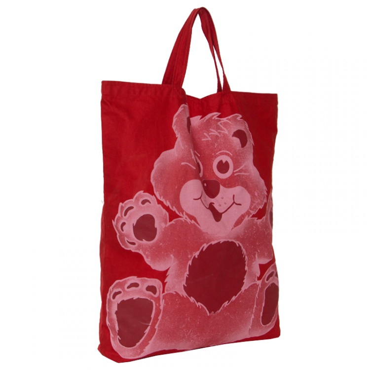 Pre Owned Vivienne Westwood Red Teddy Bear Printed Canvas Tote