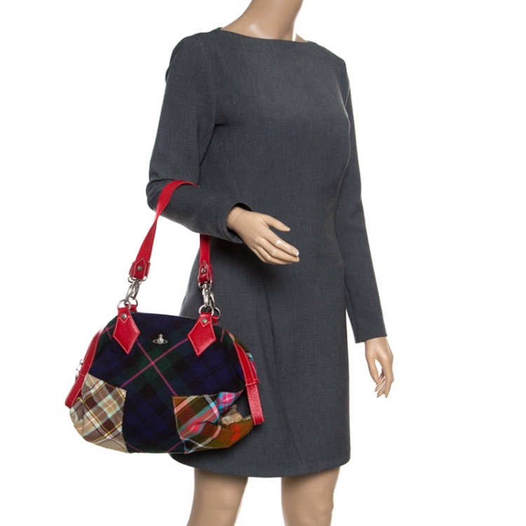 Pre Owned Vivienne Westwood Multicolor Printed Canvas Satchel