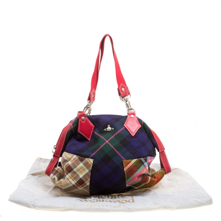 Pre Owned Vivienne Westwood Multicolor Printed Canvas Satchel