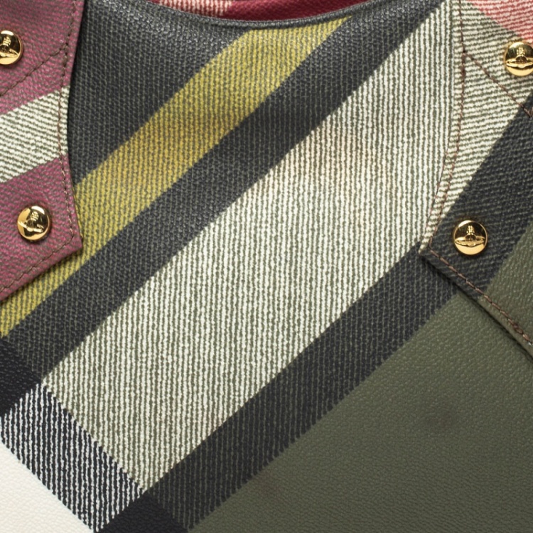 Pre Owned Vivienne Westwood Multicolor Coated Canvas Derby Satchel