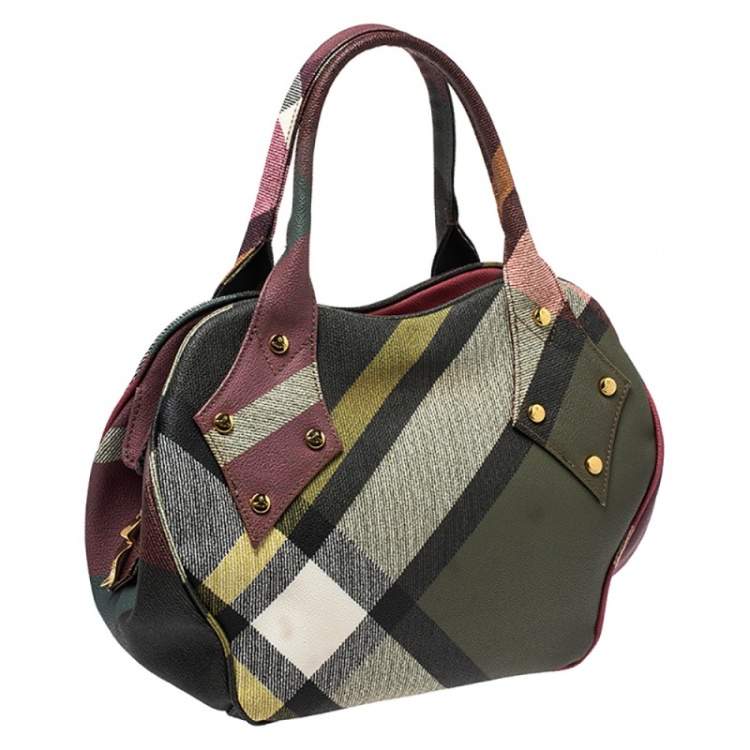 Pre Owned Vivienne Westwood Multicolor Coated Canvas Derby Satchel