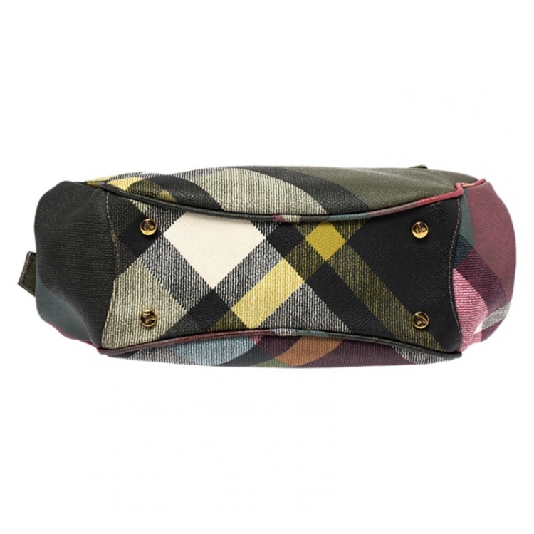 Pre Owned Vivienne Westwood Multicolor Coated Canvas Derby Satchel