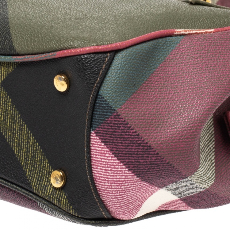 Pre Owned Vivienne Westwood Multicolor Coated Canvas Derby Satchel