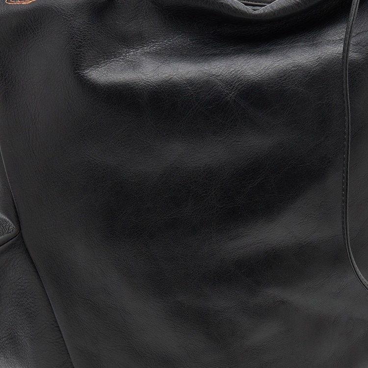 Pre Owned Vivienne Westwood Black Leather Shoulder Bag