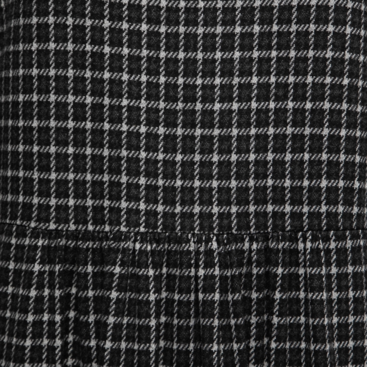 Pre Owned Weekend Max Mara Grey & Black Checked Fleece Maxi Dress XL