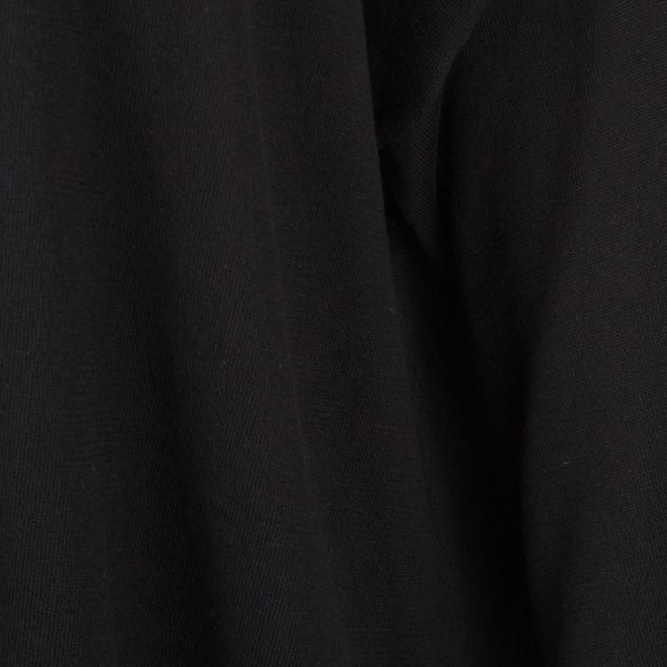 Pre Owned Weekend Max Mara Black Silk Cotton Knit Ribbed Hem Top XL