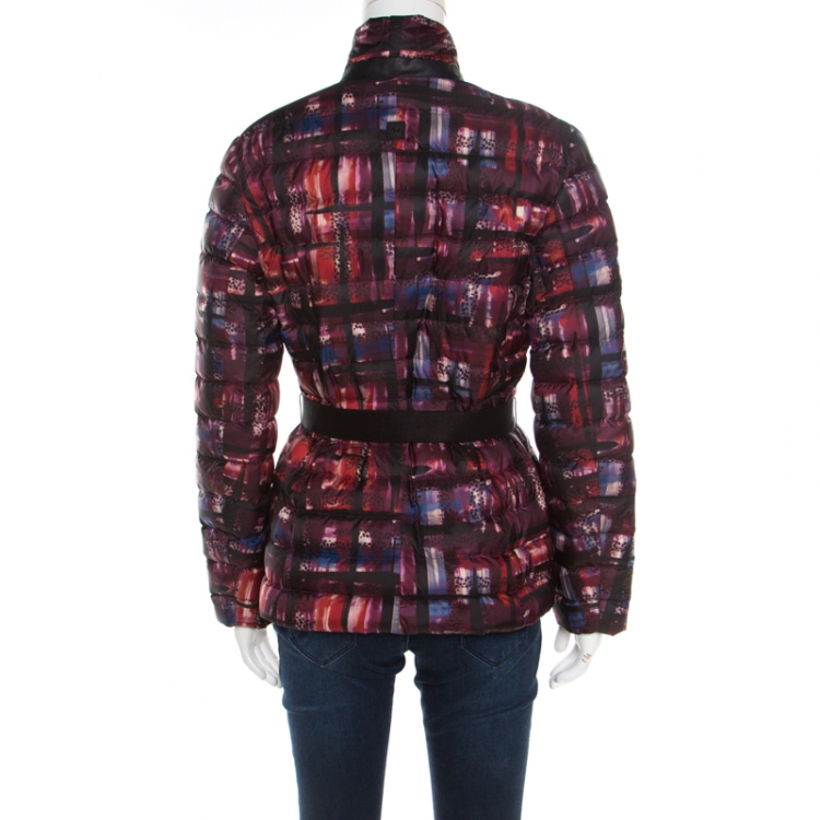 Pre Owned Weekend by Max Mara Grape Purple Printed Tibet Puffer Jacket S