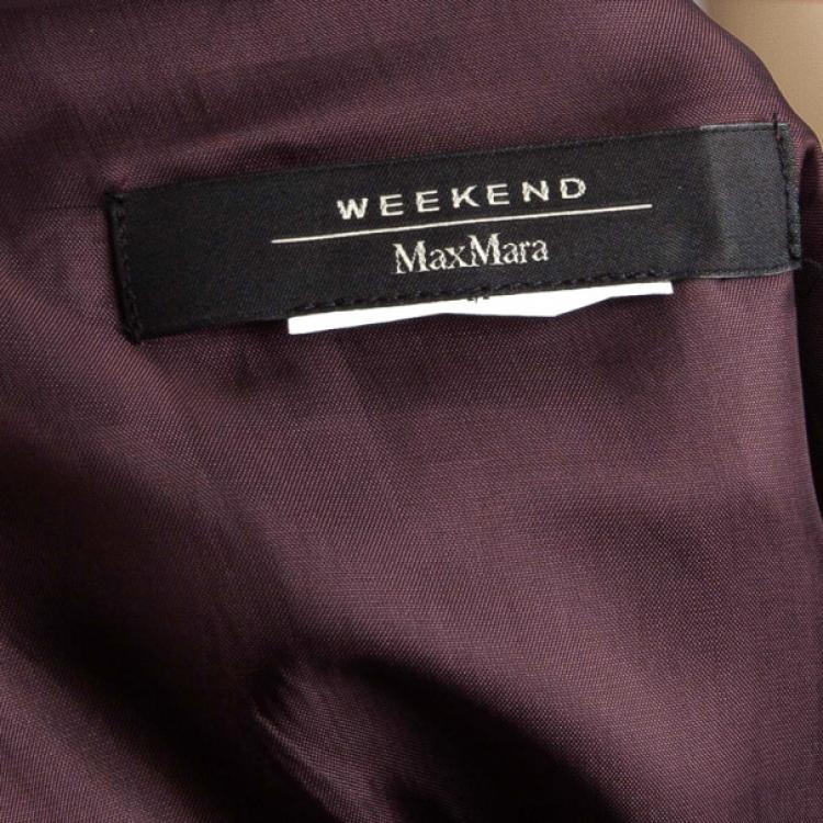 Pre Owned Weekend Max Mara Striped Pleated Skirt L