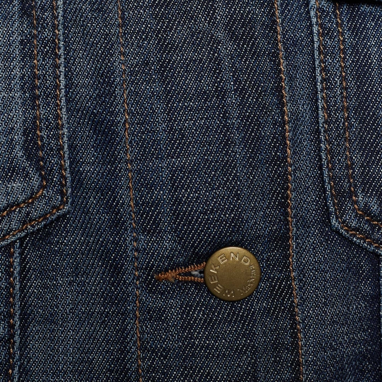 Pre Owned Weekend Max Mara Indigo Denim Trucker Jacket S
