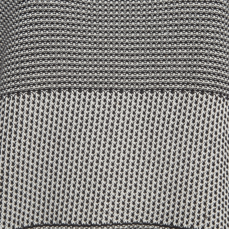 Pre Owned Weekend Max Mara Monochrome Patterned Knit Long Sleeve Sweatshirt M
