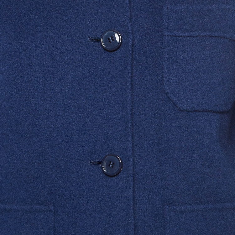Pre Owned Weekend Max Mara Blue Wool Rosano Jacket M