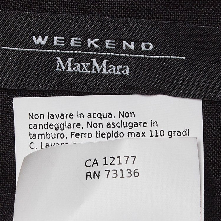Pre Owned Weekend Max Mara Black Wool Formal Trousers M