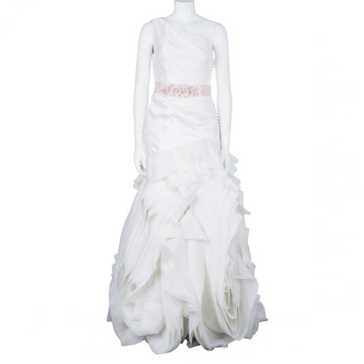 White by vera wang one outlet shoulder