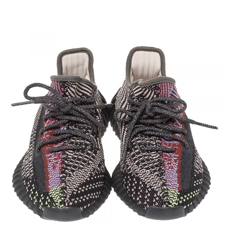 مملوكة مسبقًا Yeezy x Adidas Multicolor Yecheil Cotton Knit Boost 350 V2 Sneakers Size 38