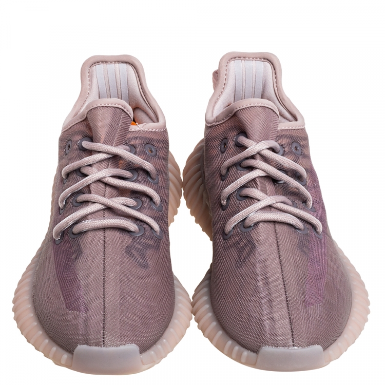 Pre Owned Yeezy x Adidas Brown Mesh Boost 350 V2 Mono Mist Sneakers Size 36 2/3
