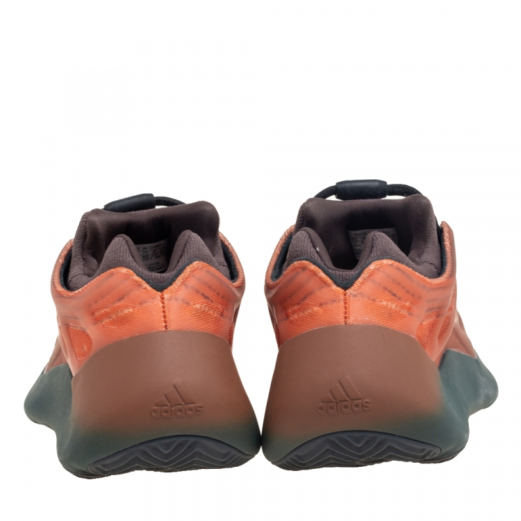 Pre Owned Yeezy x Adidas Orange/Brown Mesh And Polyurethane Yeezy 700 V3 Copper Fade Sneakers Size 40