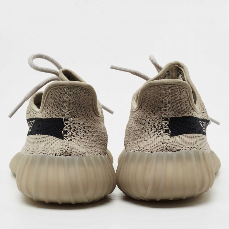 مملوكة مسبقًا Yeezy x Adidas Grey/Black Knit Fabric Boost 350 V2 Slate Sneakers Size 40