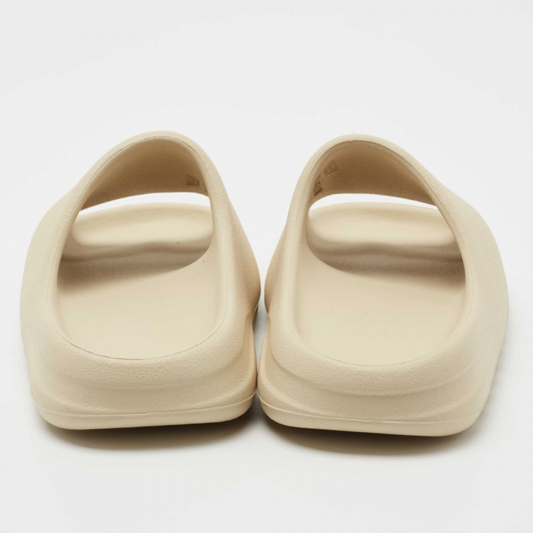 Pre Owned Yeezy x Adidas Cream Rubber Bone Slides Size 38