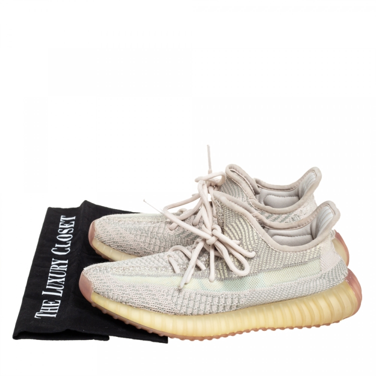 Pre Owned Yeezy x Adidas Boost 350 V2 Lundmark Non-Reflective Sneakers Size 37.5