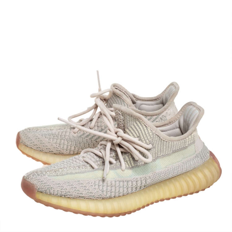 Pre Owned Yeezy x Adidas Boost 350 V2 Lundmark Non-Reflective Sneakers Size 37.5
