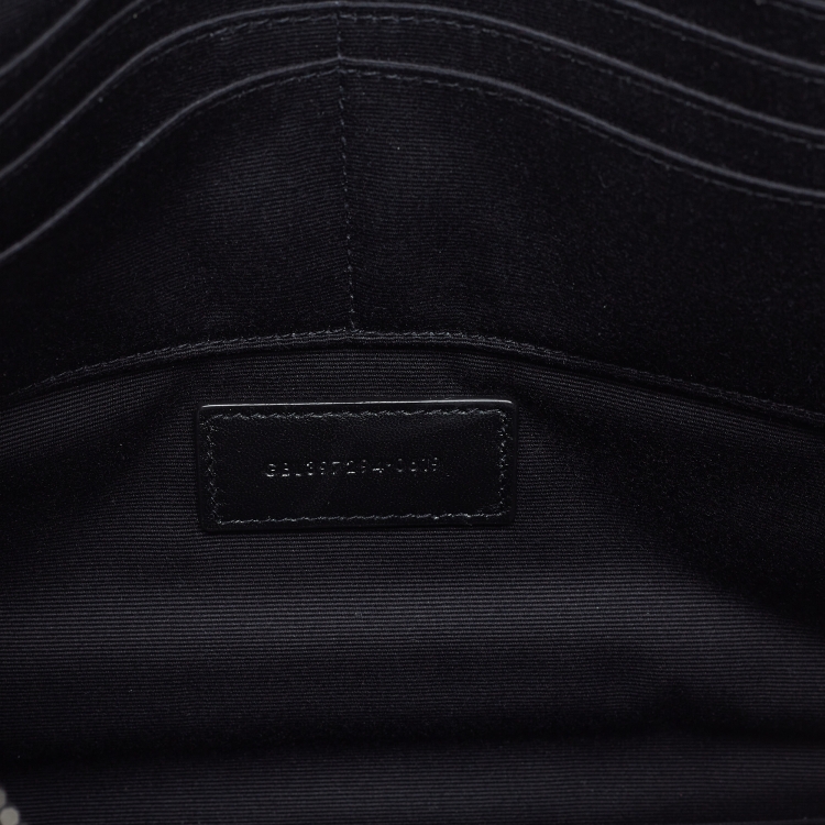 Pre Owned Saint Laurent Pink/Black Leather Zebra Print IPad Case