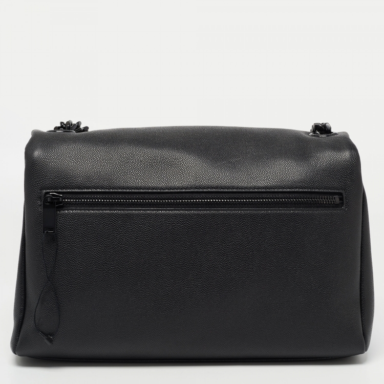 Pre Owned Saint Laurent Black Leather West Hollywood Shoulder Bag