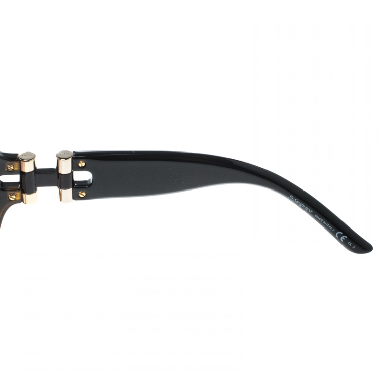 Pre Owned Saint Laurent Paris Tortoise/Brown Gradient YSL 6298/S Oversize Square Sunglasses