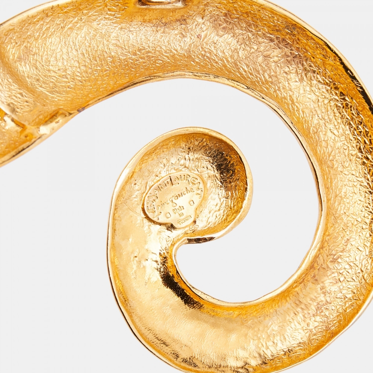 Pre Owned Yves Saint Laurent Vintage Gold Tone Arabesque Choker