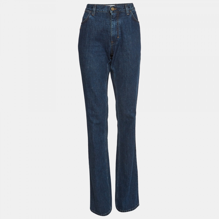 Pre Owned Yves Saint Laurent Denim Flared Jeans L Waist 32"
