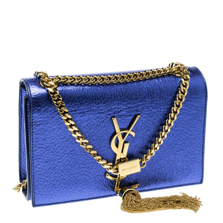 Ysl metallic gold online bag