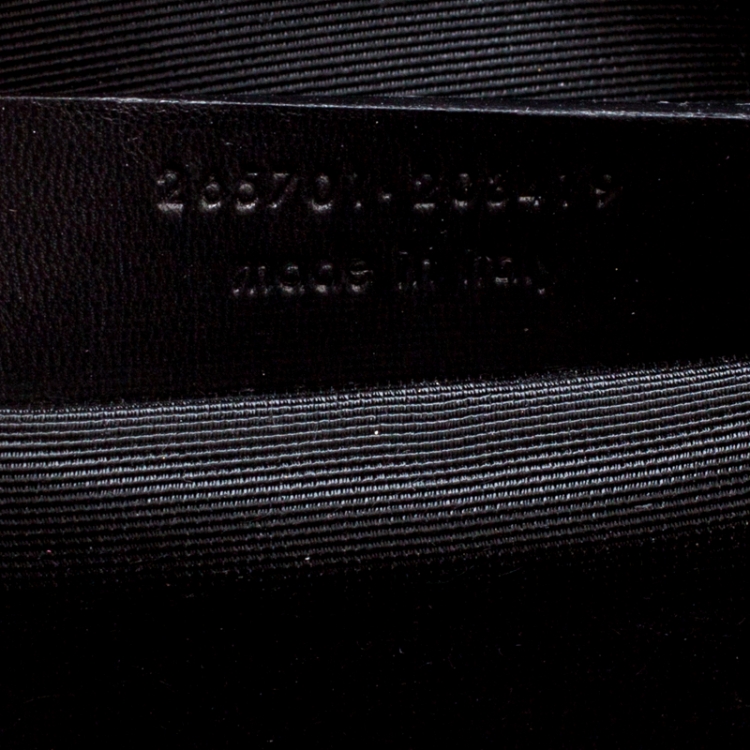 Pre Owned Saint Laurent Black Leather Cabas Chyc Clutch